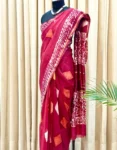 Maroon Chanderi Silk Saree | Handcrafted Elegance by Shriyyum Handloom