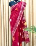 Maroon Chanderi Silk Saree | Handcrafted Elegance by Shriyyum Handloom