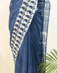 Pure Indigo Mul Cotton Saree for Everyday by Shriyyum SareesPure Indigo Mul Cotton Saree for Everyday by Shriyyum Sarees