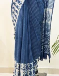 Pure Indigo Mul Cotton Saree for Everyday by Shriyyum SareesPure Indigo Mul Cotton Saree for Everyday by Shriyyum Sarees