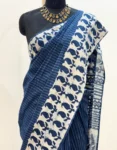 Pure Indigo Mul Cotton Saree for Everyday by Shriyyum SareesPure Indigo Mul Cotton Saree for Everyday by Shriyyum Sarees