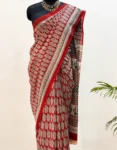 Pure Mul Cotton Hand Block Printed Saree